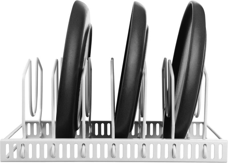 Topfdeckelhalter für Schubladen – Für Topfdeckel, Schneidebretter, Teller, Pfannen mit verstellbaren Fächern