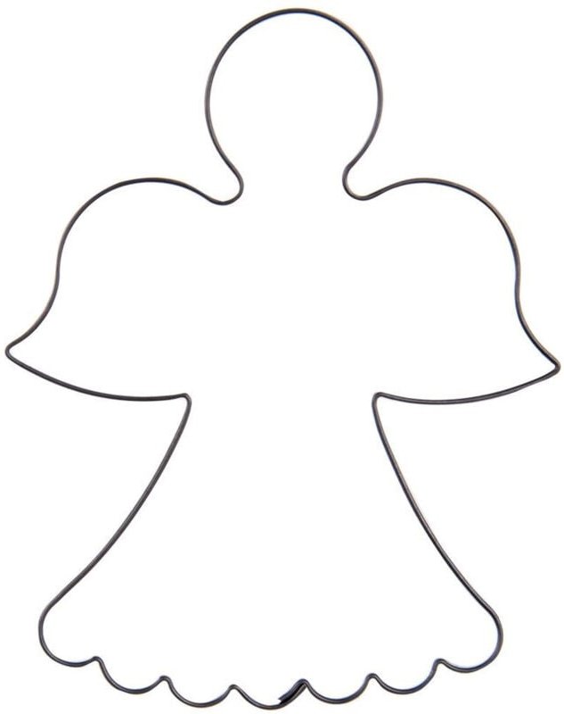 Northix - Angel shaped gingerbread tin in stainless steel dishwasher safe