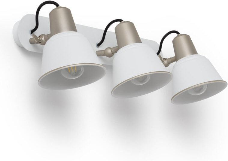 Wandleuchte Badezimmer Metall 3 Strahler Birzay Weiß