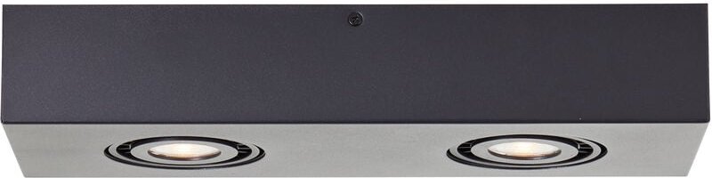 Brilliant - Doro led Deckenleuchte 2flg sand schwarz, Metall, 2x led, GU10, 4,5 w, LED-Reflektorlampen inklusive (Lichts...