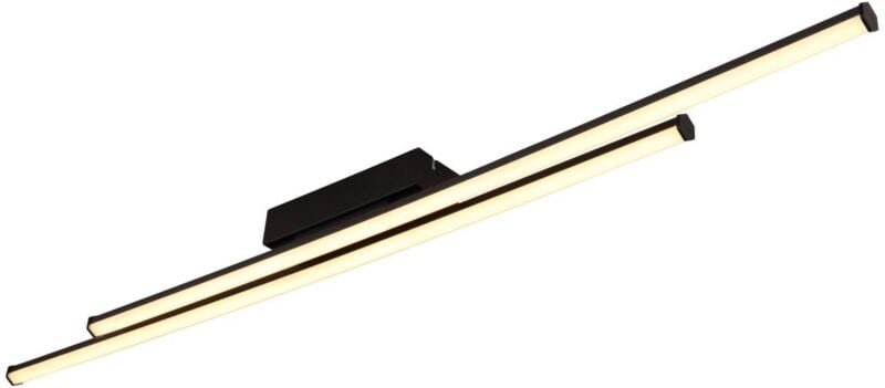 Led Deckenleuchte Esszimmerlampe Deckenlampe schwarz, Metall Kunststoff, 1x led warmweiß 1800 lm, l 110 cm