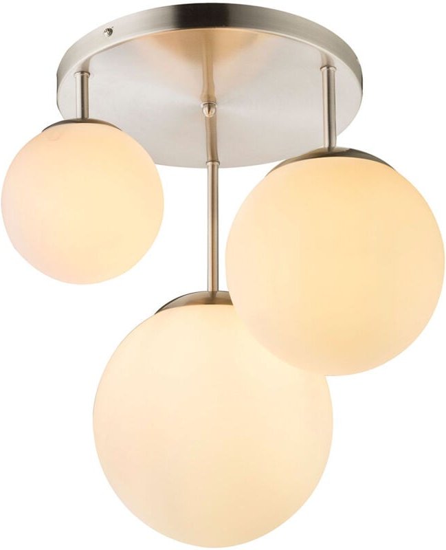 Globo - deckenleuchte - Joel - nikkel - glas - ø 47cm - E27 -