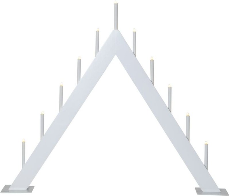 Lichterbogen Buzz 11 Lichtquellen Holz Metall weiß b 59cm h 50cm