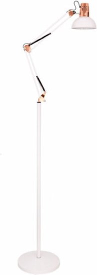 Fabrilamp - Wandleuchte de schwenkbare Lampe rutilo 1xe27 weiß/kupfer 180x28x28 cm