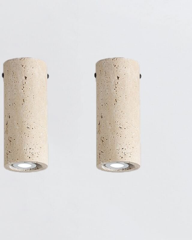 Vintage Deckenleuchte Innen Deckenlampe Travertin Pendelleuchte E27 Ø6.5CM für Esszimmer Küche Wohnzimmer Bar Restaurant...