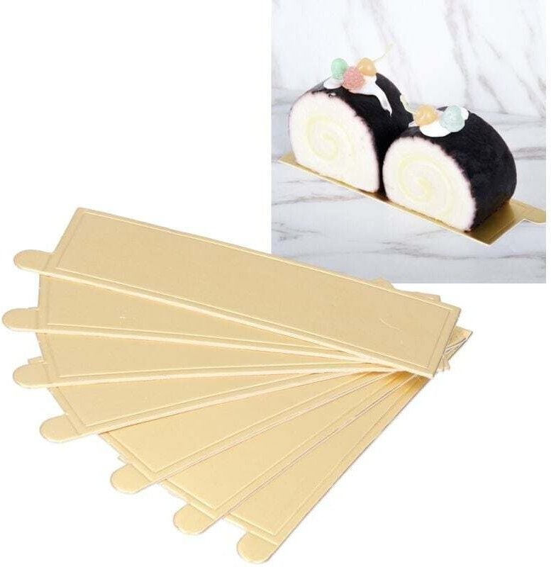 Rechteckige Tortenplatten, Schaumstoff-Desserttabletts für Cupcakes, Dekorationswerkzeuge aus Pappe, 100 Stück