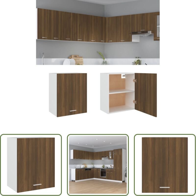 vidaXL Wandmontage Schrank - Hängeschrank Lyon Braun Eichen-Optik 50x31x60 cm Holzwerkstoff