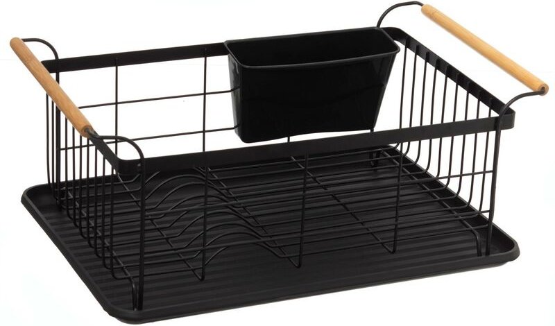 5five Simply Smart - Abtropfgestell blackwood, 43 x 32 cm, schwarz