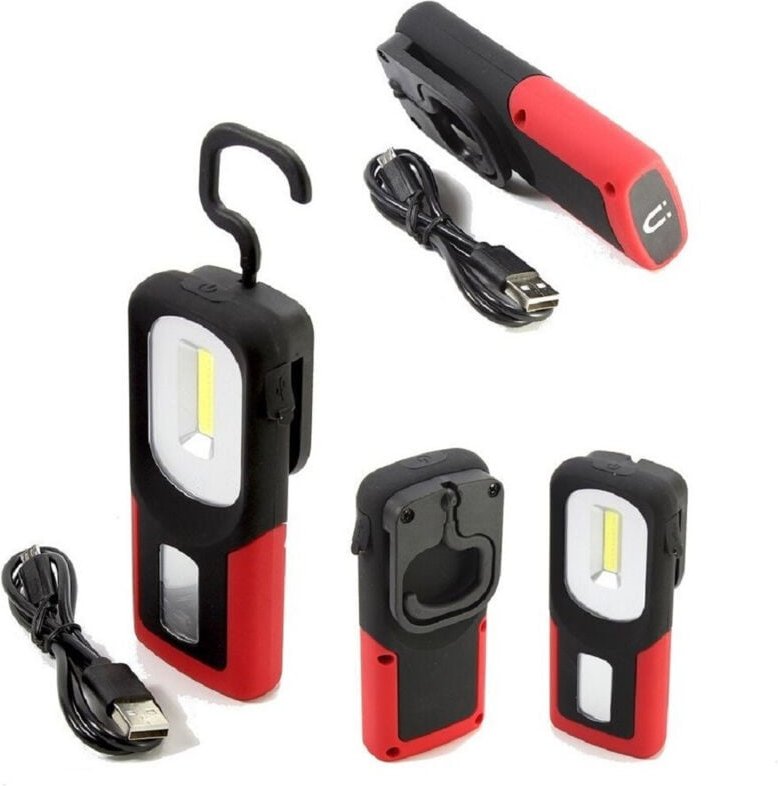 Trade Shop Traesio - Trade Shop - lampe arbeit lampe magnet tragbar led wiederaufladbar magnetische basis haken -