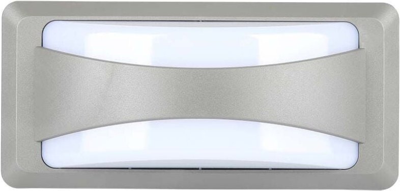 Led Rechteckige Wandleuchte 12W Farbe Grau 6500K IP65 - V-tac