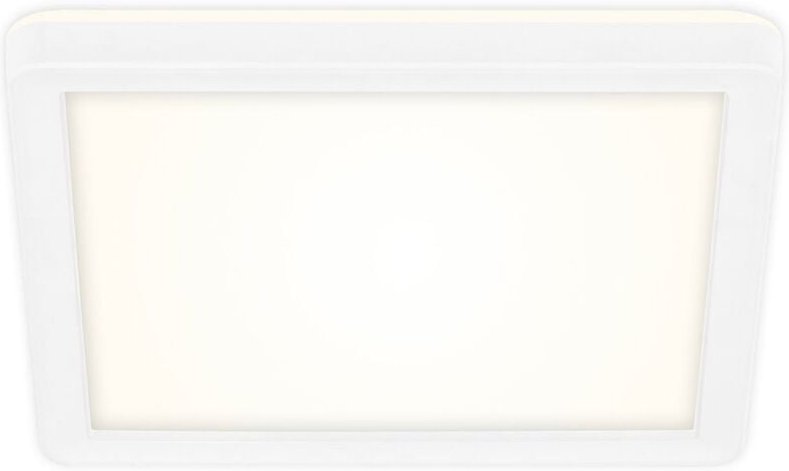 Briloner - Slim led Deckenleuchte Eckig, 19x19 cm flach, 12W, 1400 lm, Neutralweiß, Backlight, Weiß