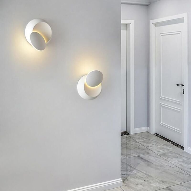 2 moderne LED-Wandleuchten für den Innenbereich, 5 W, 3000 K warmweiß, verstellbar, Metall, für Wohnzimmer, Schlafzimmer...