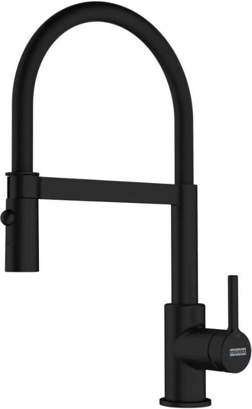 Franke Lina - Spültischarmatur FC 2583.901, mit flexiblem Arm und Brause, mattschwarz 115.0725.838