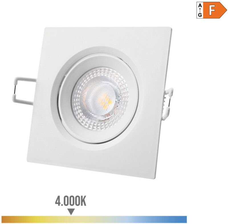 LED-Einbaustrahler EDM 5W - 380lm - 4000K - Weißer Rahmen - 31633