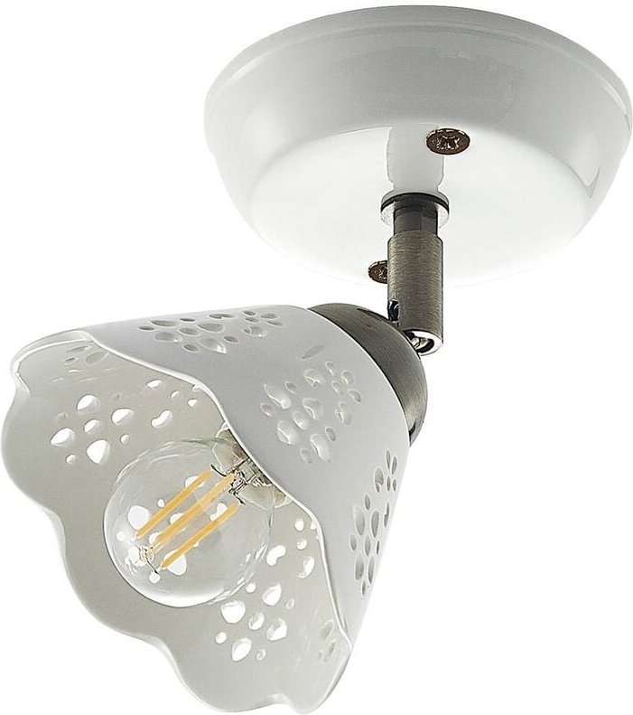 Efgenia Strahler, einflammig - weiß, bronze - Lindby