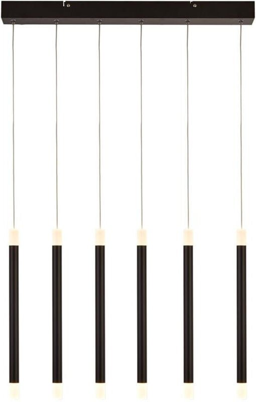 Wands 6-Licht-LED-Bar-Pendelleuchte Schwarz 2700K - Searchlight