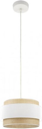 Fabrilamp - Verstellbare Hängeleuchte Modell Kandy 1 Licht Natur/weiß