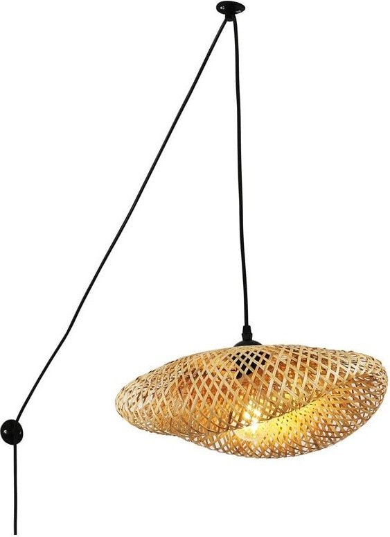 Pendelleuchte aus Weidengeflecht mit Fassung 'Vimet'.
