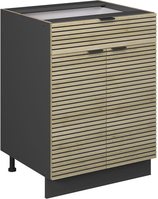 Küchenschränke Fame-Line, Eiche Paneel, 60 cm mit Schublade, ohne Arbeitsplatte Vicco