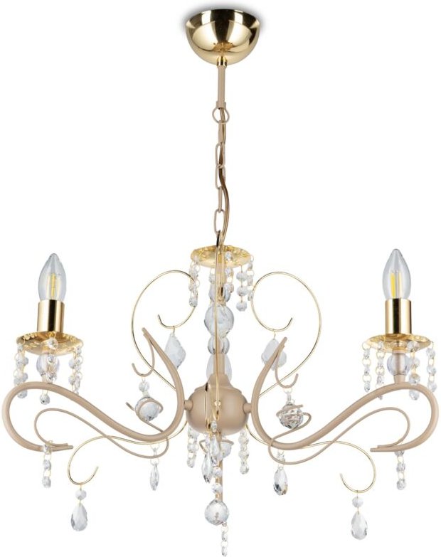 Kayen Beige Kronleuchter 3xE14 51 cm