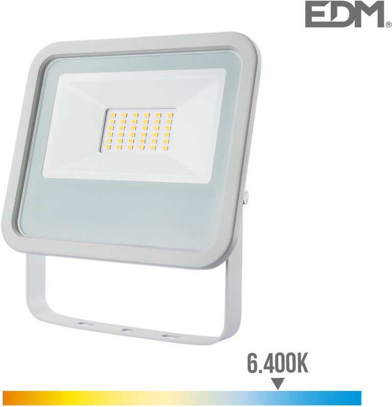 Thumbnail - EDM - LED-Projektor 30 w 2370 lm 6400 k Kaltlicht 15,8 x 2,9 x 13,5 cm Weiß