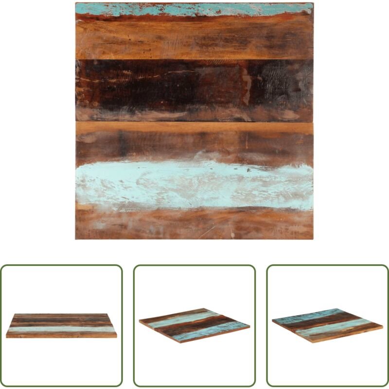 vidaXL Quadratische Tischplatte - Tischplatte Quadratisch 80x80 cm 25-27 mm Altholz Massiv