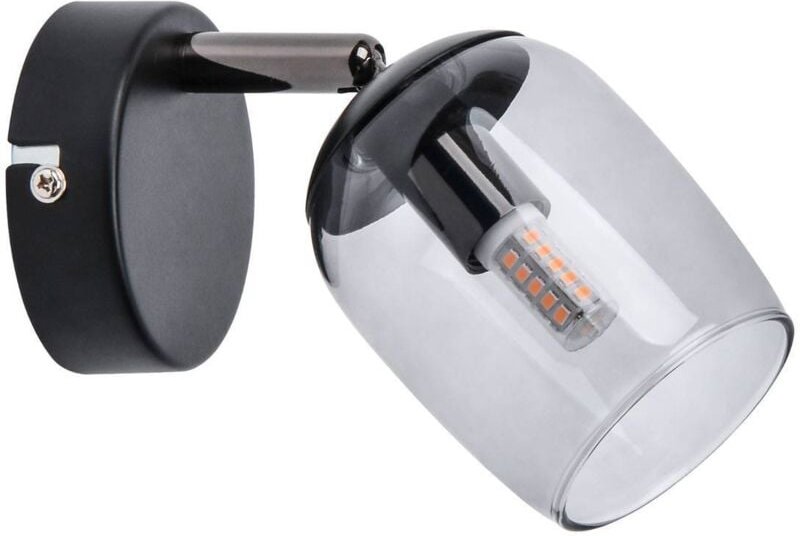 Lindby - Spot Katjana, 1-flammig, 16,9 cm hoch, Rauchglas - rauchgrau, dunkelgrau