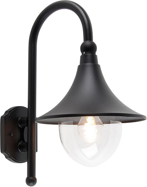 Smarte Außenwandleuchte schwarz IP44 inkl. Wifi A60 - Daphne