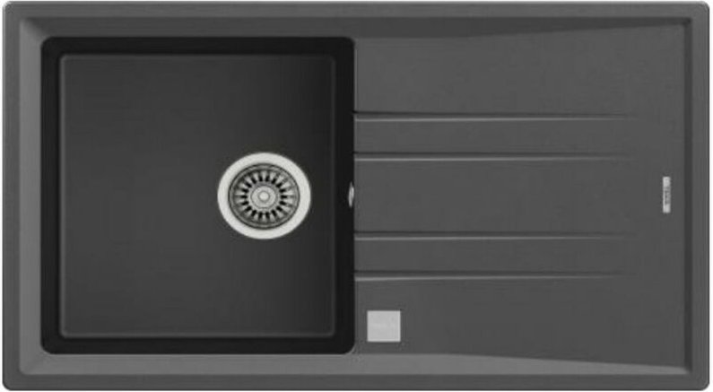 Spüle Teka Tegranit Stein 1C 1E Auto Farbe Dunkelgrau Ref 115330027 Schrank From 50 Cm Reversible