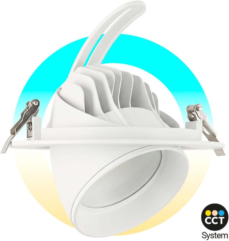 Verstellbares kreisförmiges LED-Downlight CCT 38W - 120° Treiber
