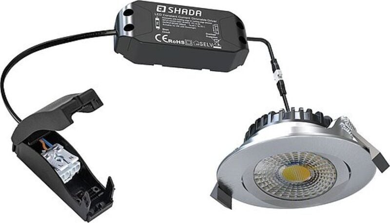 LED's light LED Einbaustrahler 6W, 800K - 2700K, 530lm - dimmbar - Nickel - 82 x 25 mm
