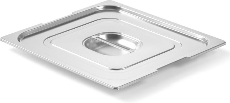Deckel für GN Profi Line Behälter mit Aussparung für Griffe GN2/3 354x325mm Edelstahl - Hendi 804216