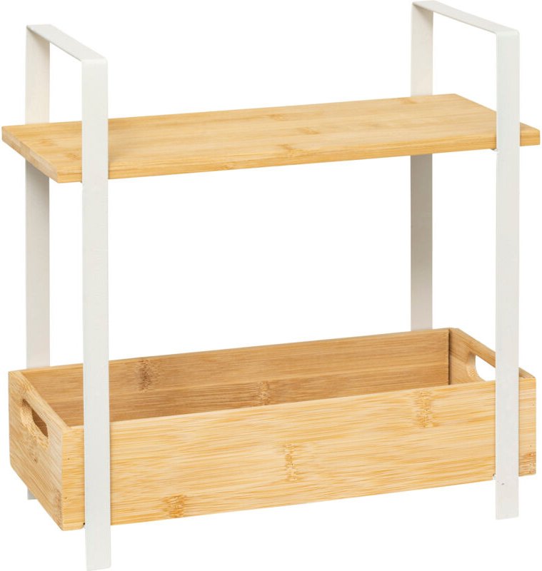 5five Simply Smart - Regal ordera 2 ebenen mit aufbewahrungsbehälter aus bambus - 5five