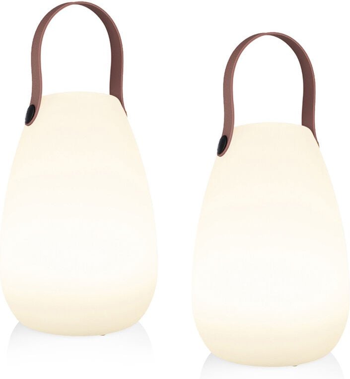 Smartwares - 2er set Akku led Tischleuchten für außen & innen mit rgb, h: 21cm