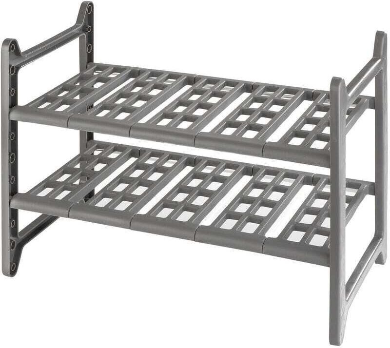 Flexi 45–80 cm graues Küchenregal für unter die Spüle, ausziehbarer Küchenorganizer, modulares Ablageregal für unter die...