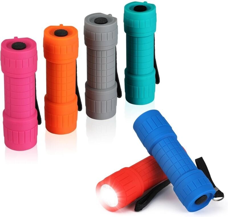 6-teilige Mini-LED-Taschenlampe für Kinder mit 18 vormontierten AAA-Batterien, Partytütenfüller, Geschenke für Kinder, H...