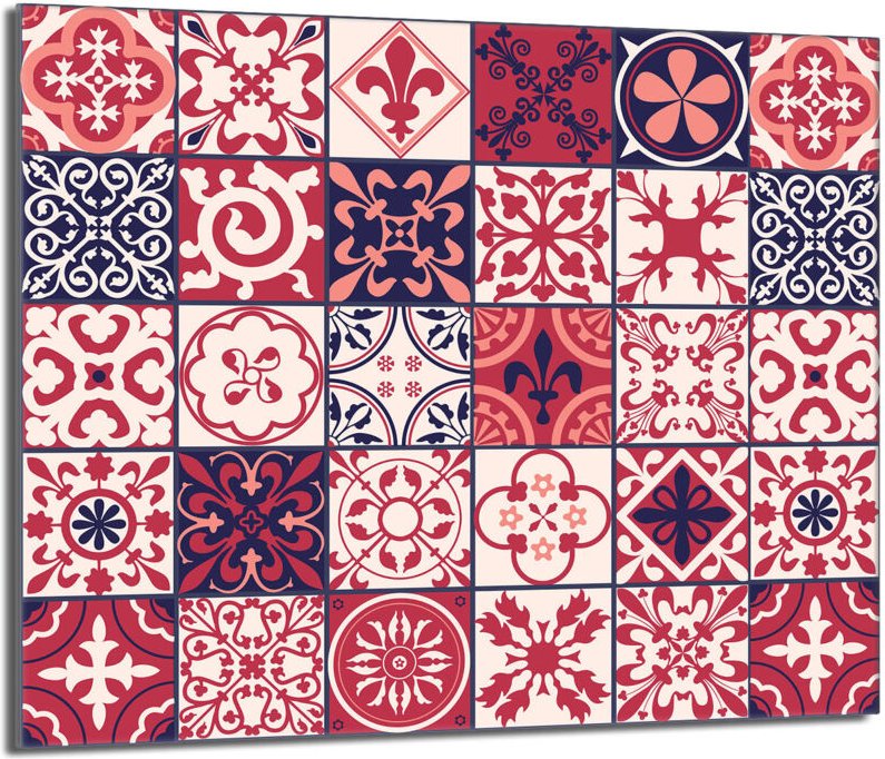 Glasschutzplatte für den Herd 60x52 Mosaik