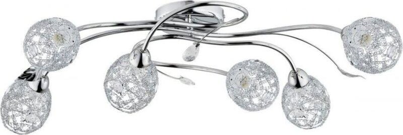 Alfa Moderne Hängeleuchte Silber 78 cm Breite