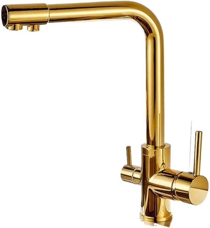 Küchenarmatur mit Filter für gleichmäßigen Wasserdurchfluss, kompatibel mit Küchenarmaturen, Aufsatzmontage, Warm- und K...