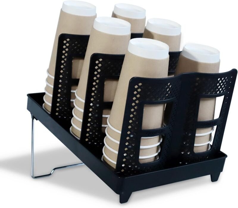 Einwegbecherhalter mit 6 Fächern für Cafés, Restaurants und Bars
