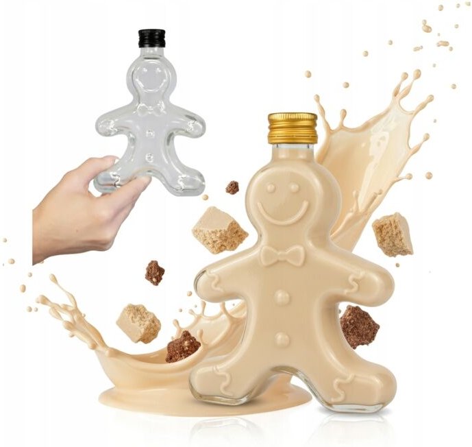 250-ml-Flasche Lebkuchen-Keks – Weihnachtsgeschenk für Liköre – Glasflaschen