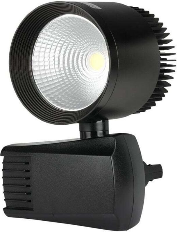 V-TAC 40W Rundes COB-LED-Schienenlicht, Schwarz, Kaltweiß