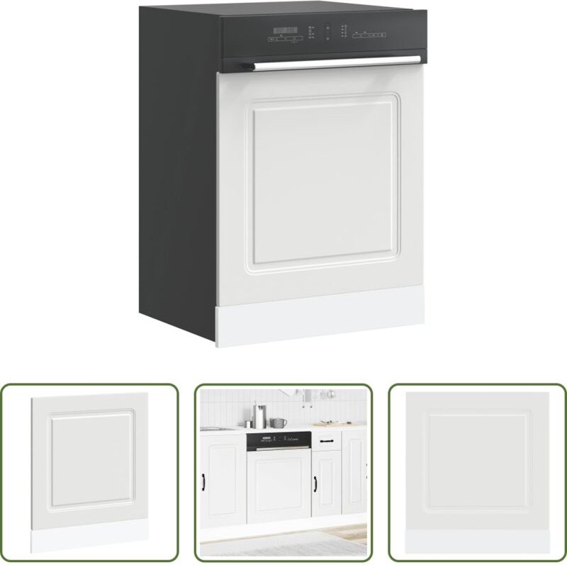 vidaXL Spülmaschine schützen - Geschirrspülerblende Kalmar Weiß 60x1,5x67 cm Holzwerkstoff