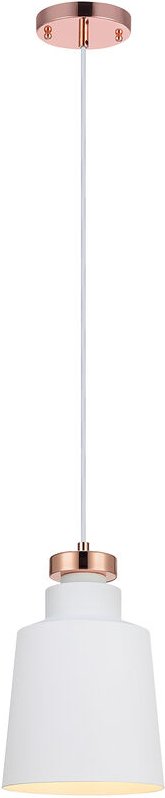 Teamson Home - led Pendelleuchte Weiß Modern Hanging Ceiling Lighting VN-L00026-EU - Weiß/Rotgold