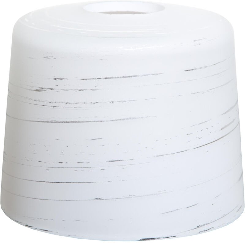 Lampenschirm E27 Lampenfassung Weiß Grau Muster Glas