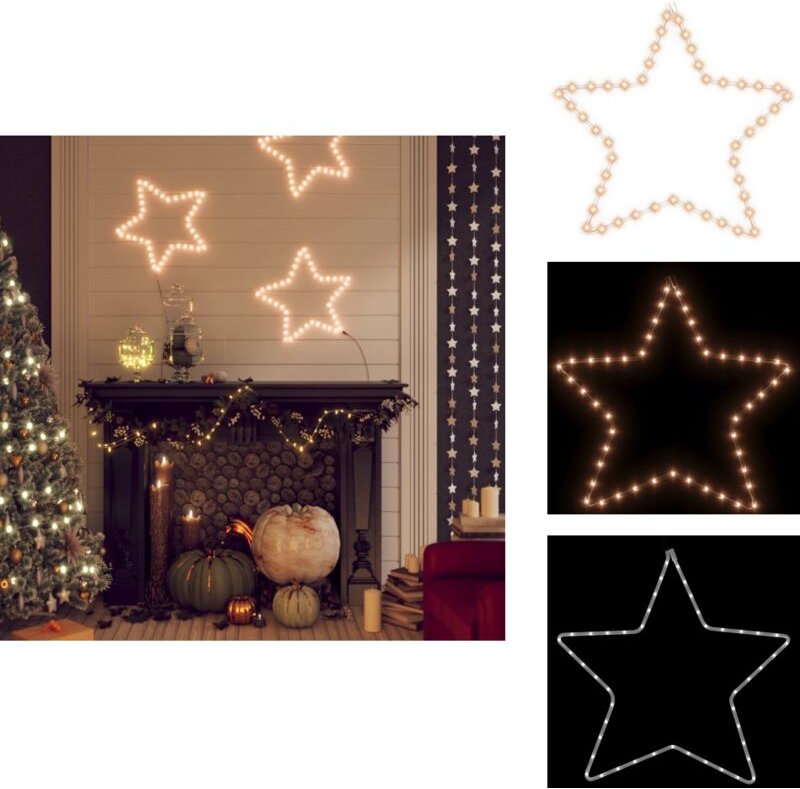 LED-Silhouette Weihnachtsstern 48 LEDs Warmweiß 56 cm - led Weihnachtssterne - Weihnachtsdeko Außen - Winterdekoration -...
