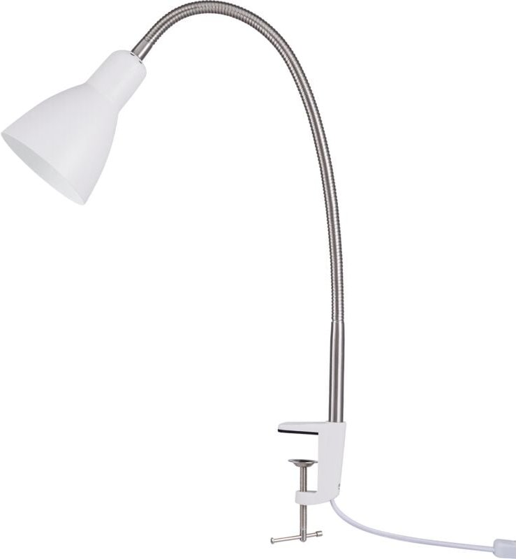 Led Lampe Tischlampe Deko Tischleuchte Schreibtischlampe Arbeitszimmer Büro E27 Tischleuchte - Weiß, Silber 2 - Paco Hom...