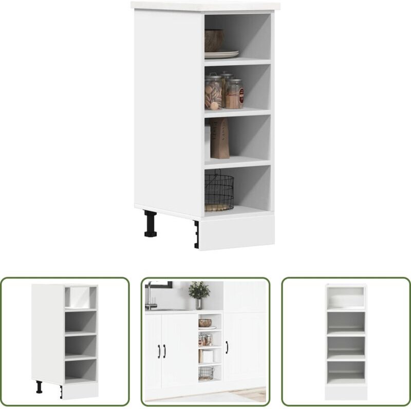 vidaXL Stauraum - Unterschrank Riga Weiß 30x44,5x81,5 cm Holzwerkstoff