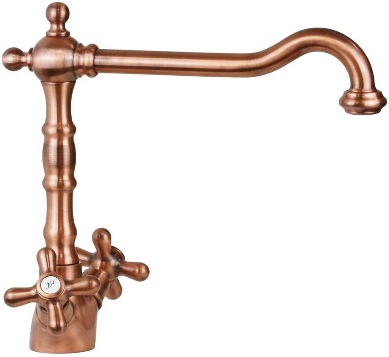 Spültischmischer im Barockstil in Kupferfarbe Gattoni Calypso 5691/RER0 Kupfer