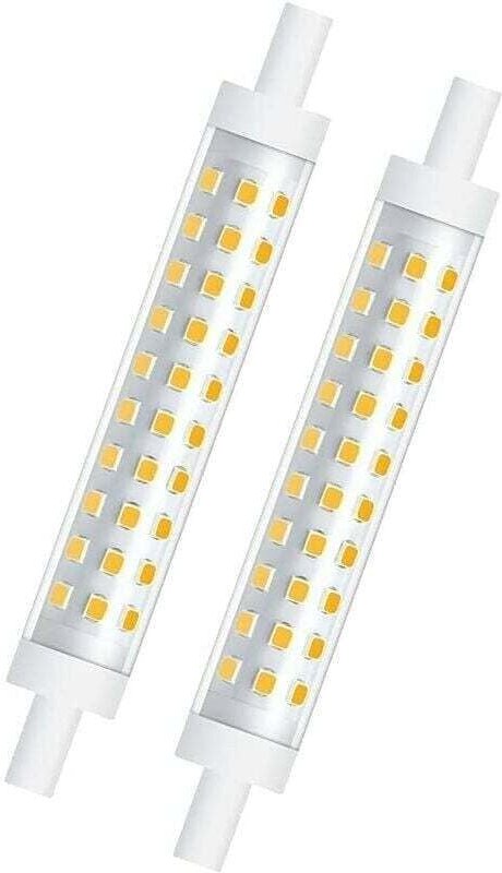 KZQ - 2er-Pack 10 w R7s dimmbare LED-Lampen, 118 mm, Warmweiß 3000 k, 100 w Halogenäquivalent, doppelseitiger linearer R...
